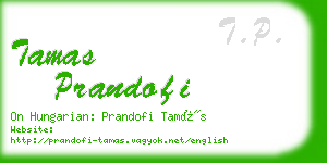 tamas prandofi business card